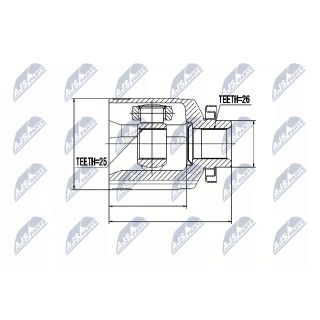 Jungčių komplektas, kardaninis velenas NTY NPW-HY-516