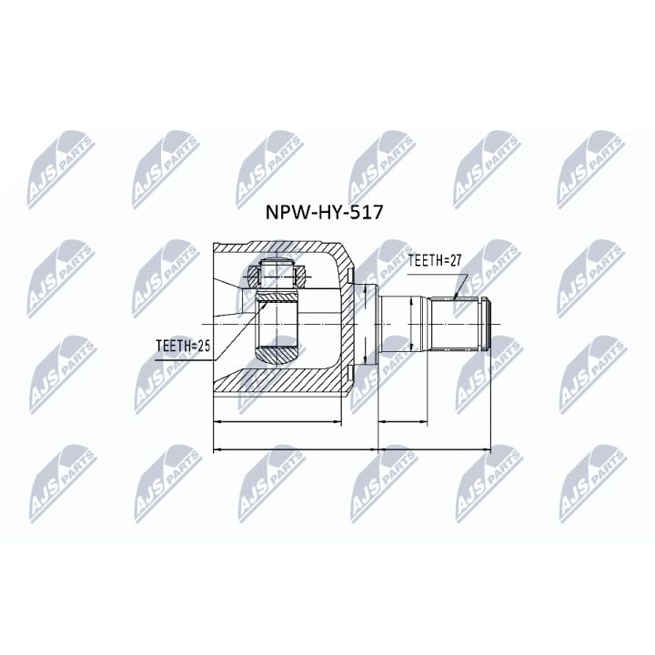 Jungčių komplektas, kardaninis velenas NTY NPW-HY-517
