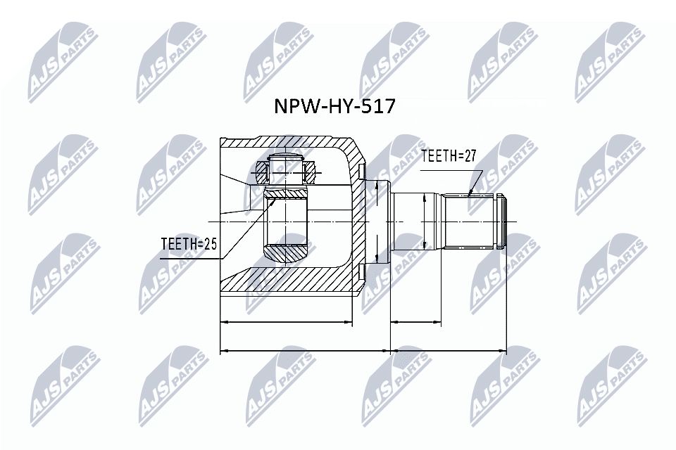 Jungčių komplektas, kardaninis velenas NTY NPW-HY-517
