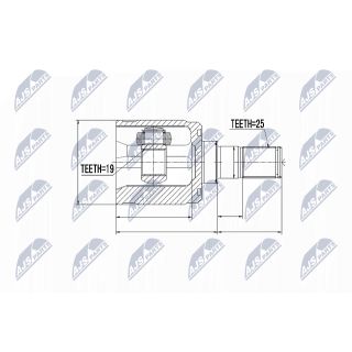 Jungčių komplektas, kardaninis velenas NTY NPW-HY-518