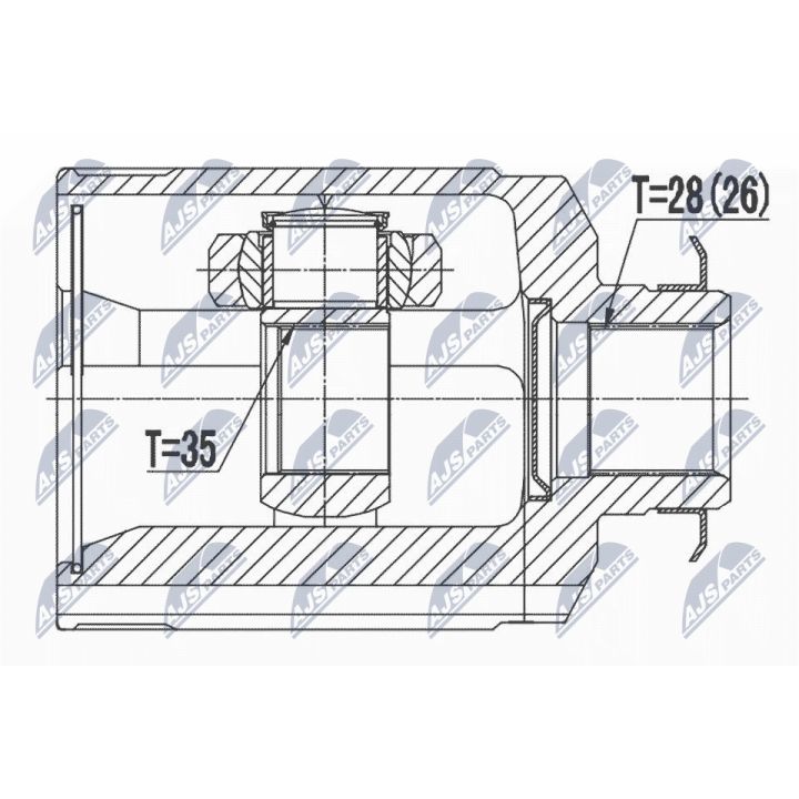 Jungčių komplektas, kardaninis velenas NTY NPW-HY-524