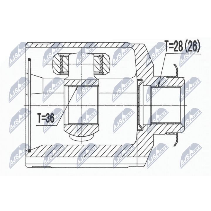 Jungčių komplektas, kardaninis velenas NTY NPW-HY-528