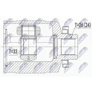 Jungčių komplektas, kardaninis velenas NTY NPW-HY-530
