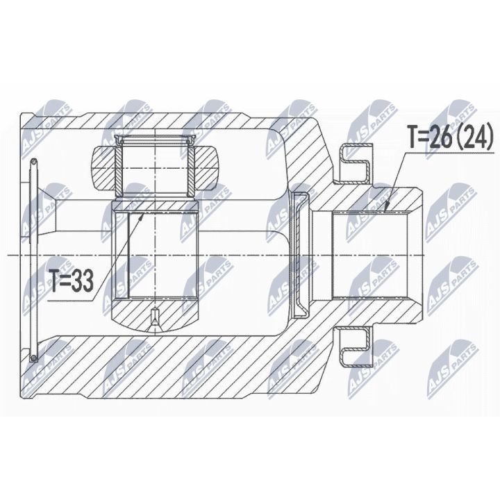 Jungčių komplektas, kardaninis velenas NTY NPW-HY-530