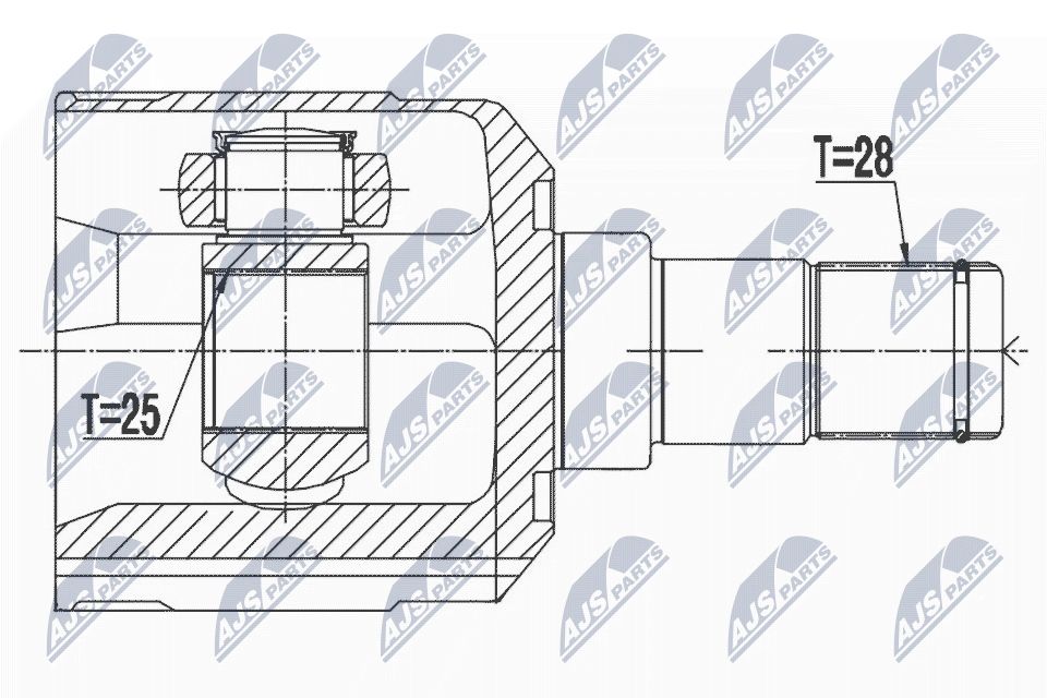 Jungčių komplektas, kardaninis velenas NTY NPW-HY-534