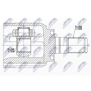 Jungčių komplektas, kardaninis velenas NTY NPW-HY-536
