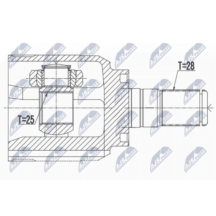 Jungčių komplektas, kardaninis velenas NTY NPW-HY-536