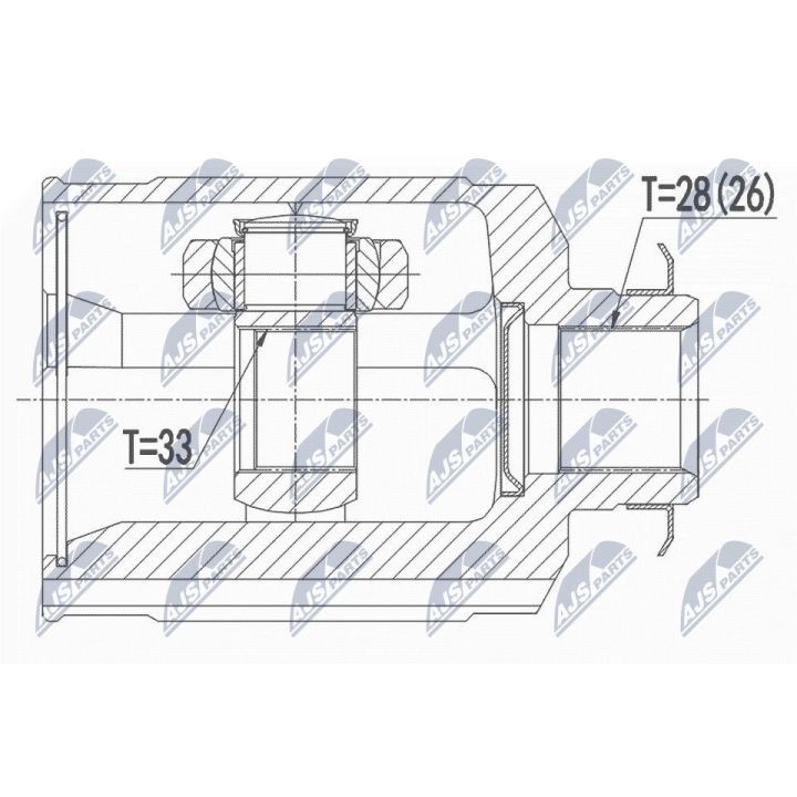 Jungčių komplektas, kardaninis velenas NTY NPW-HY-544