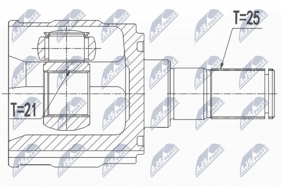 Jungčių komplektas, kardaninis velenas NTY NPW-HY-550