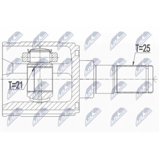Jungčių komplektas, kardaninis velenas NTY NPW-HY-554