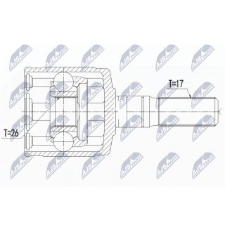 Jungčių komplektas, kardaninis velenas NTY NPW-IS-006