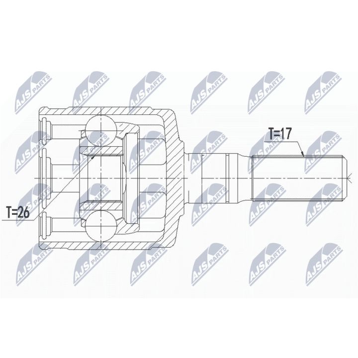 Jungčių komplektas, kardaninis velenas NTY NPW-IS-006