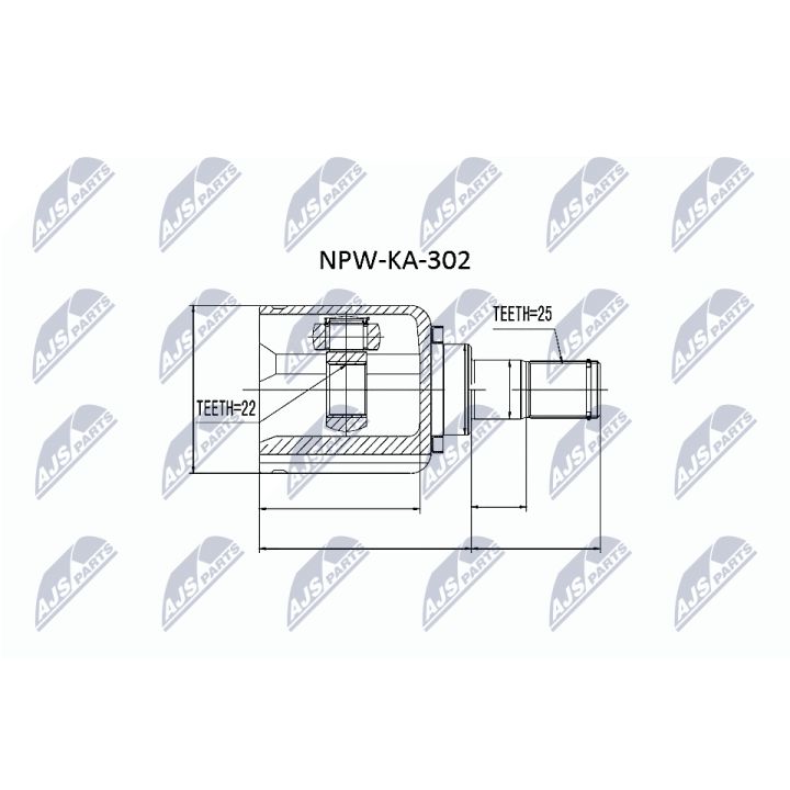 Jungčių komplektas, kardaninis velenas NTY NPW-KA-302