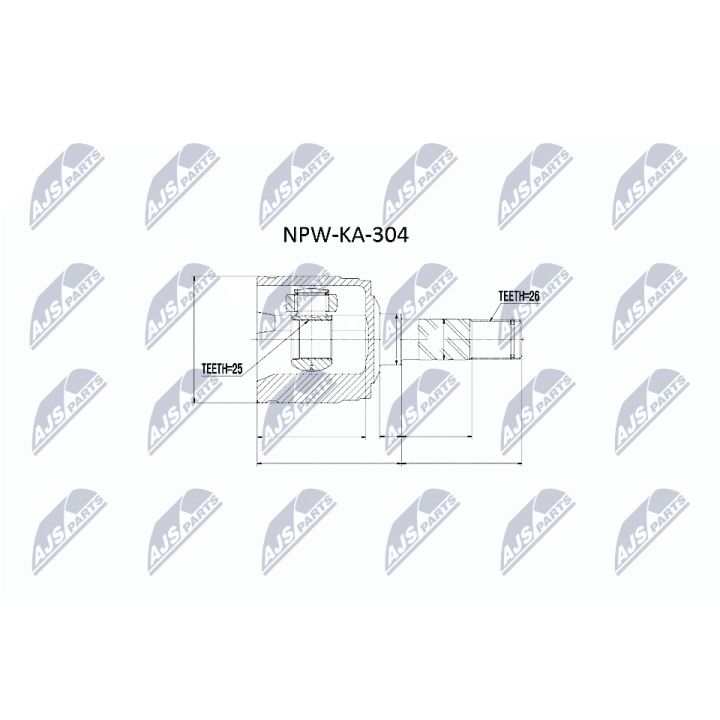 Jungčių komplektas, kardaninis velenas NTY NPW-KA-304