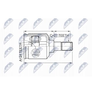 Jungčių komplektas, kardaninis velenas NTY NPW-KA-311