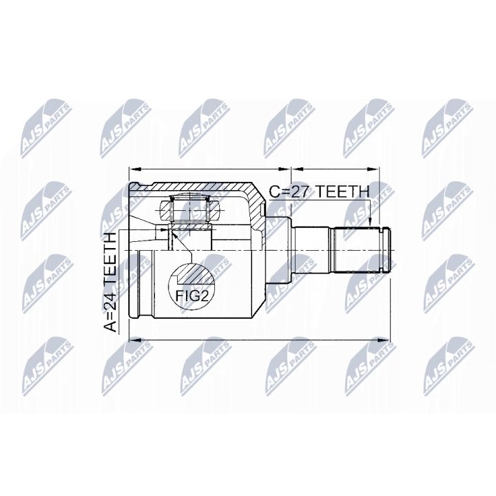 Jungčių komplektas, kardaninis velenas NTY NPW-KA-311