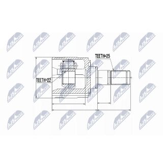 Jungčių komplektas, kardaninis velenas NTY NPW-KA-318