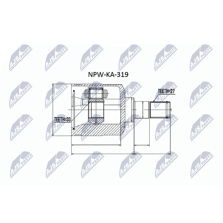 Jungčių komplektas, kardaninis velenas NTY NPW-KA-319