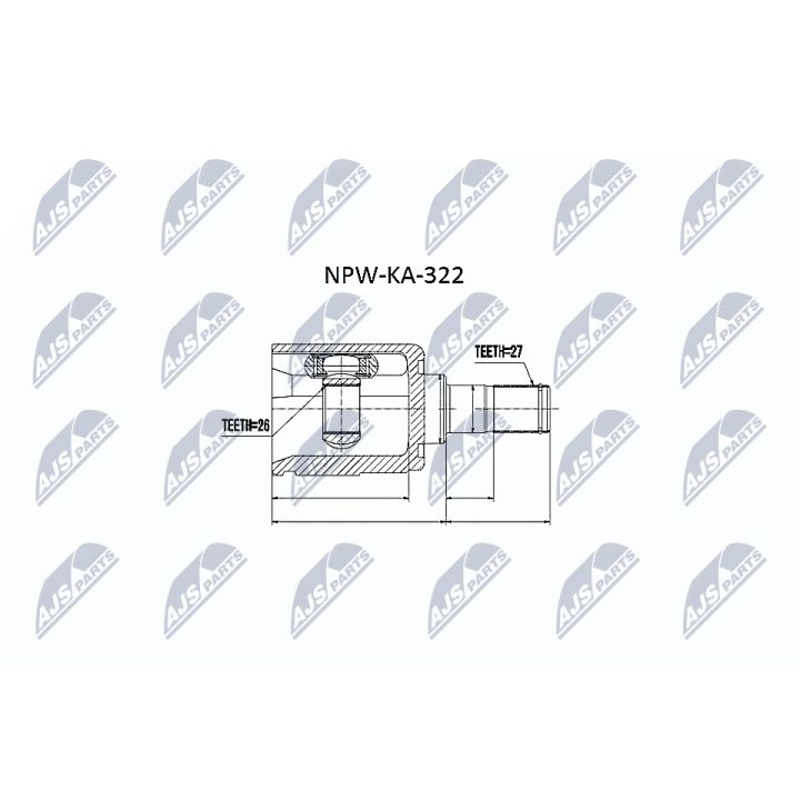 Jungčių komplektas, kardaninis velenas NTY NPW-KA-322