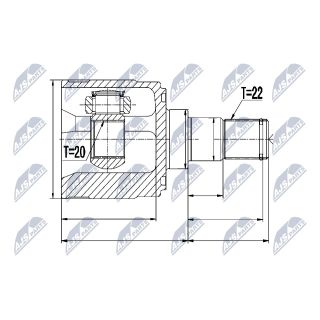 Jungčių komplektas, kardaninis velenas NTY NPW-KA-329