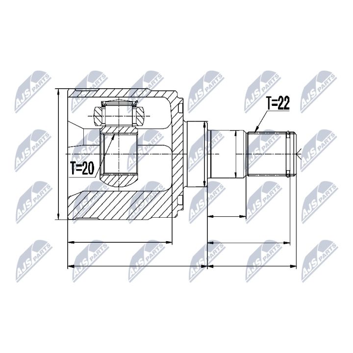 Jungčių komplektas, kardaninis velenas NTY NPW-KA-329