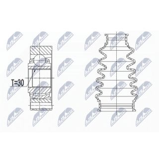 Jungčių komplektas, kardaninis velenas NTY NPW-KA-336