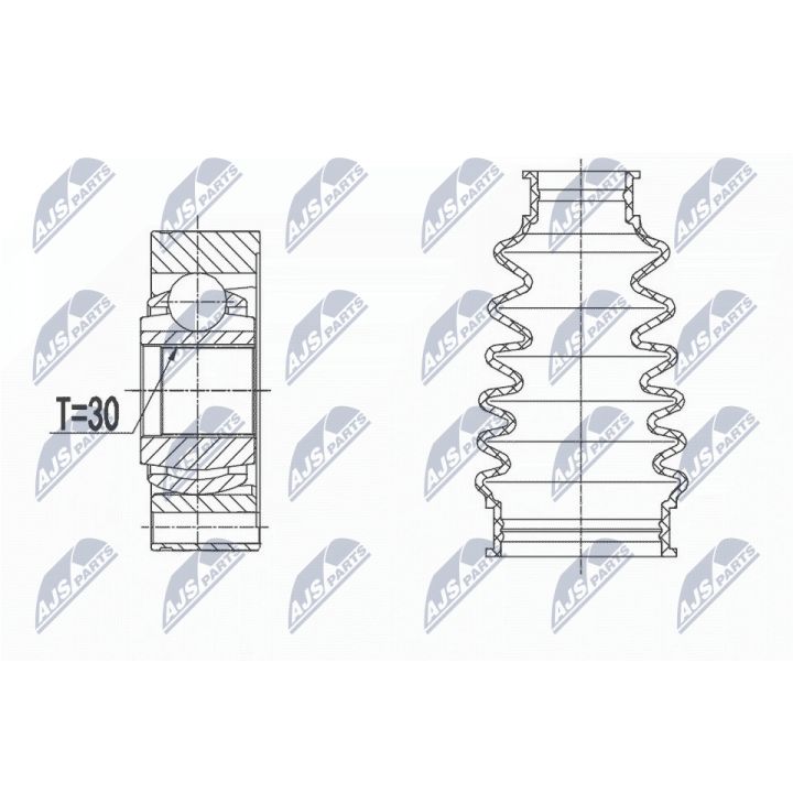 Jungčių komplektas, kardaninis velenas NTY NPW-KA-336