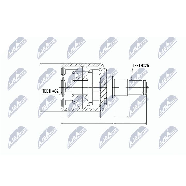 Jungčių komplektas, kardaninis velenas NTY NPW-LR-002