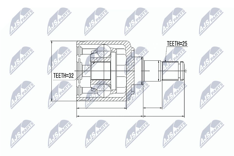 Jungčių komplektas, kardaninis velenas NTY NPW-LR-002