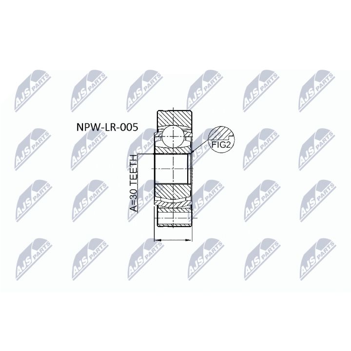 Jungčių komplektas, kardaninis velenas NTY NPW-LR-005