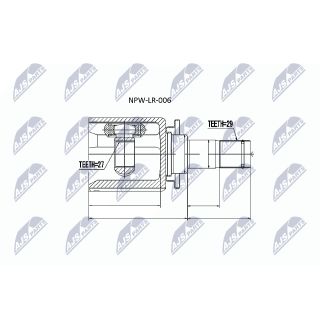 Jungčių komplektas, kardaninis velenas NTY NPW-LR-006