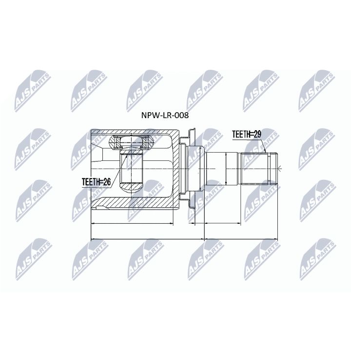 Jungčių komplektas, kardaninis velenas NTY NPW-LR-008
