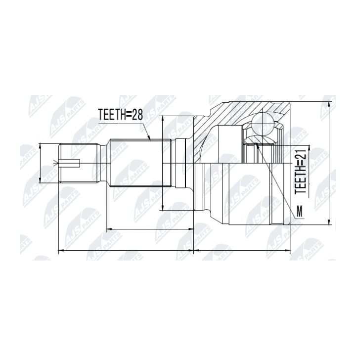 Jungčių komplektas, kardaninis velenas NTY NPW-LR-018