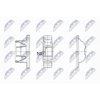 Jungčių komplektas, kardaninis velenas NTY NPW-LR-020