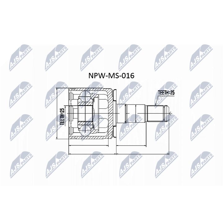 Jungčių komplektas, kardaninis velenas NTY NPW-MS-016