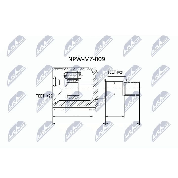 Jungčių komplektas, kardaninis velenas NTY NPW-MZ-009