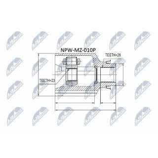 Jungčių komplektas, kardaninis velenas NTY NPW-MZ-010P