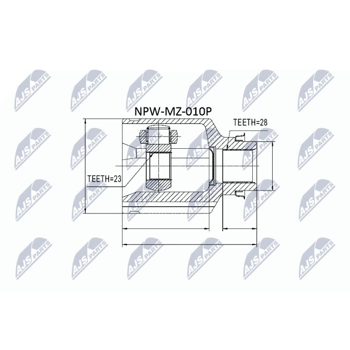 Jungčių komplektas, kardaninis velenas NTY NPW-MZ-010P