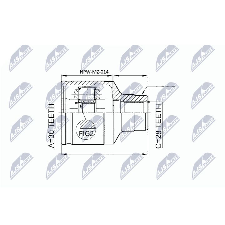 Jungčių komplektas, kardaninis velenas NTY NPW-MZ-014