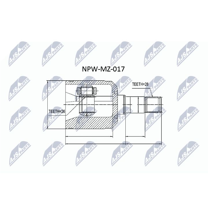 Jungčių komplektas, kardaninis velenas NTY NPW-MZ-017