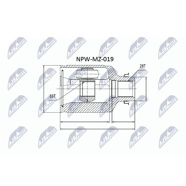 Jungčių komplektas, kardaninis velenas NTY NPW-MZ-019