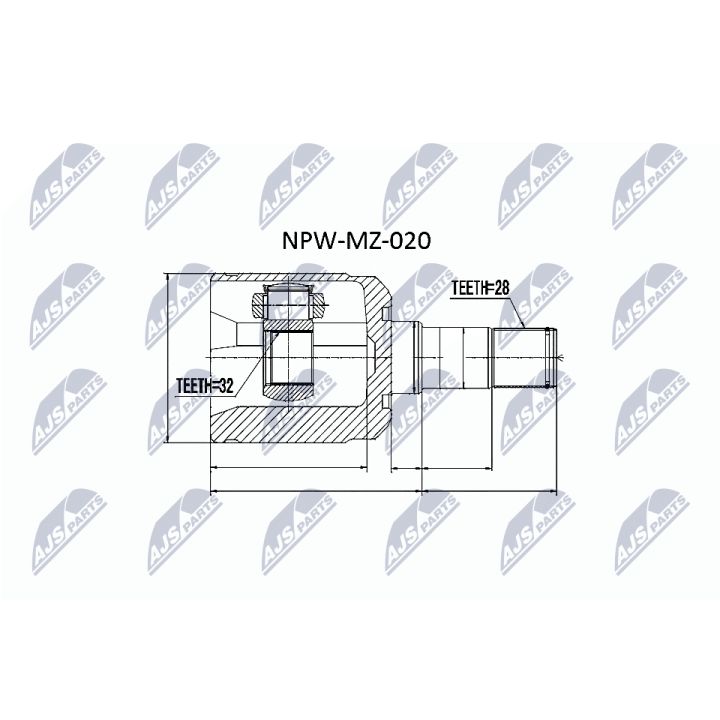 Jungčių komplektas, kardaninis velenas NTY NPW-MZ-020