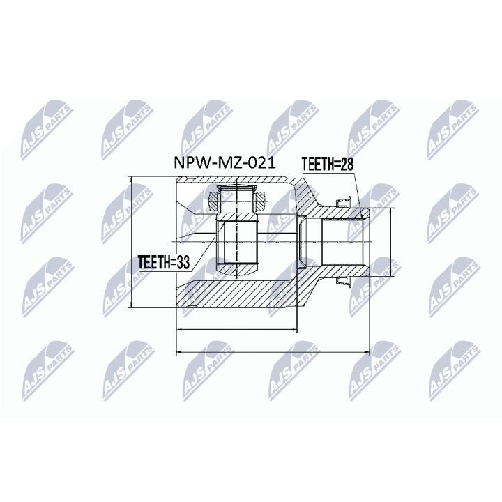 Jungčių komplektas, kardaninis velenas NTY NPW-MZ-021