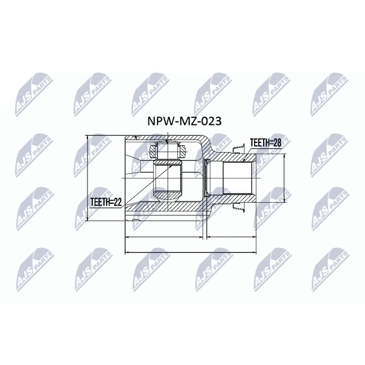 Jungčių komplektas, kardaninis velenas NTY NPW-MZ-023