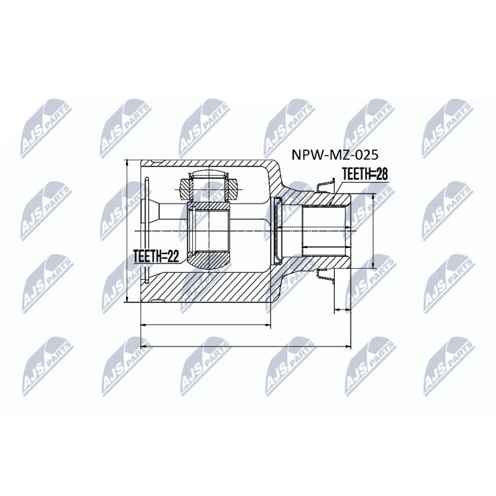 Jungčių komplektas, kardaninis velenas NTY NPW-MZ-025