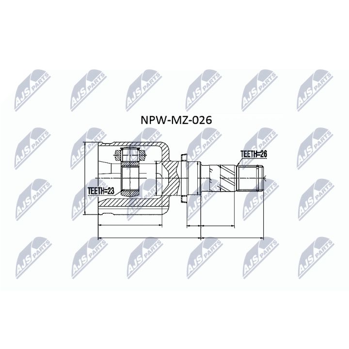 Jungčių komplektas, kardaninis velenas NTY NPW-MZ-026