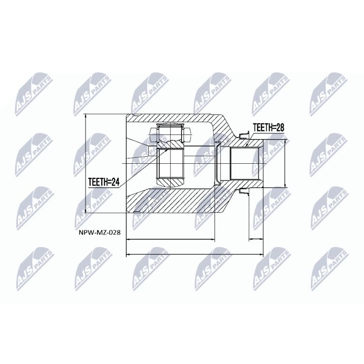 Jungčių komplektas, kardaninis velenas NTY NPW-MZ-028