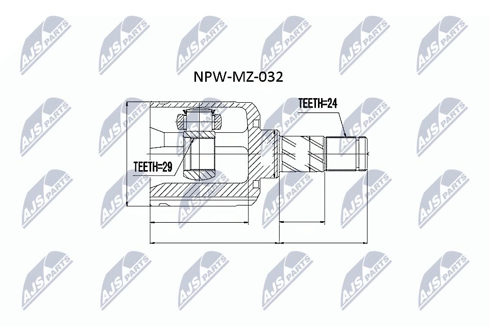 Jungčių komplektas, kardaninis velenas NTY NPW-MZ-032