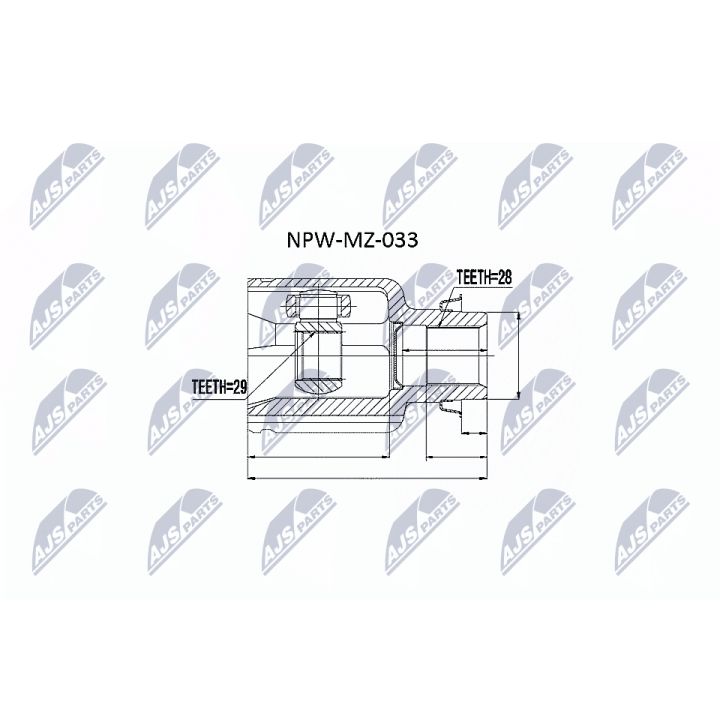 Jungčių komplektas, kardaninis velenas NTY NPW-MZ-033