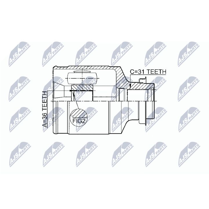 Jungčių komplektas, kardaninis velenas NTY NPW-MZ-046